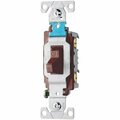 Cooper Industries Eaton Wiring Devices Toggle Switch, 15 A, 120, 277 VAC, Screw Terminal, PVC Housing Material, Brown CS215B